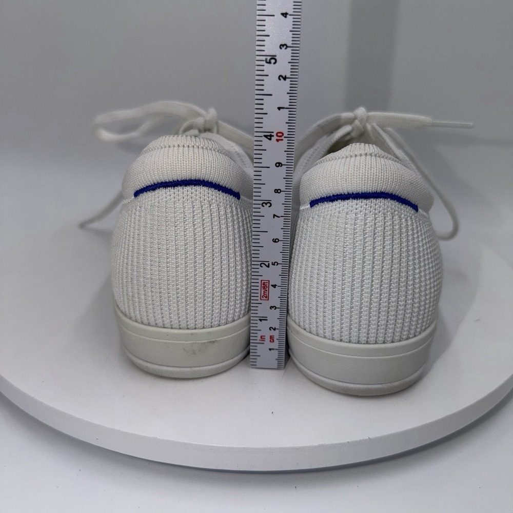 Rothy's The Lace Up Bright White Knit Fabric Shoes Womens Size 9 Sneakers - Picture 5 of 10